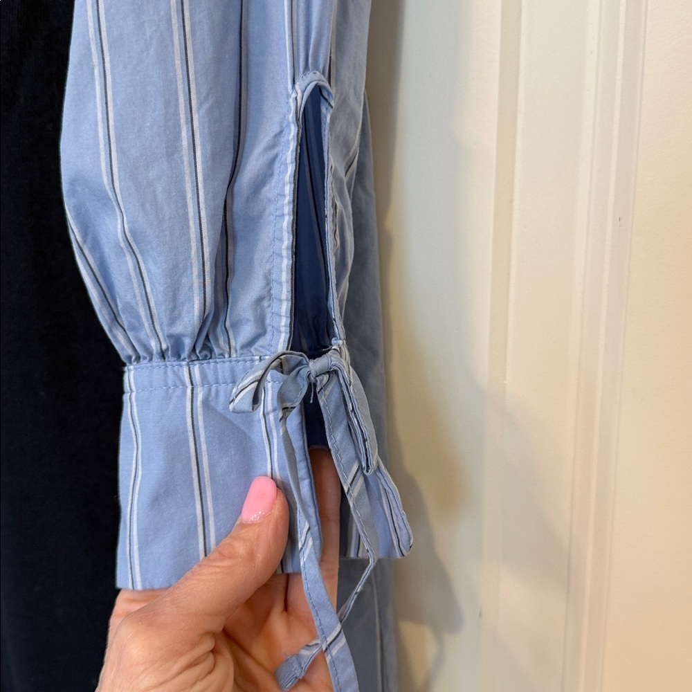 Free Assembly Sweatshirt/Oxford Long Sleeve Dress - Picture 3 of 5